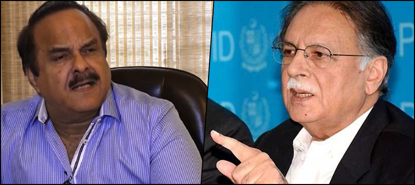 PTI's Haq 'bumps' into Pervez Rasheed -- Motorway diplomacy or what?