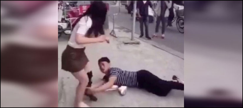 Video goes viral: Heartbroken man clings to woman’s legs, begs ‘not to leave him
