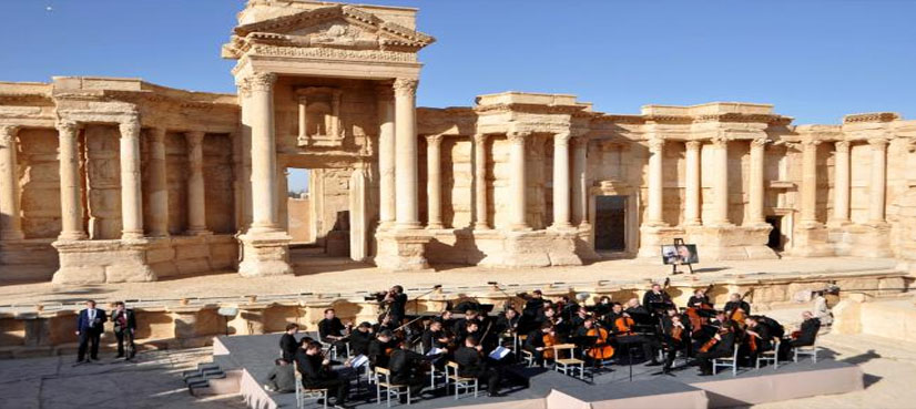 Russian orchestra stages concert at Syria's Palmyra