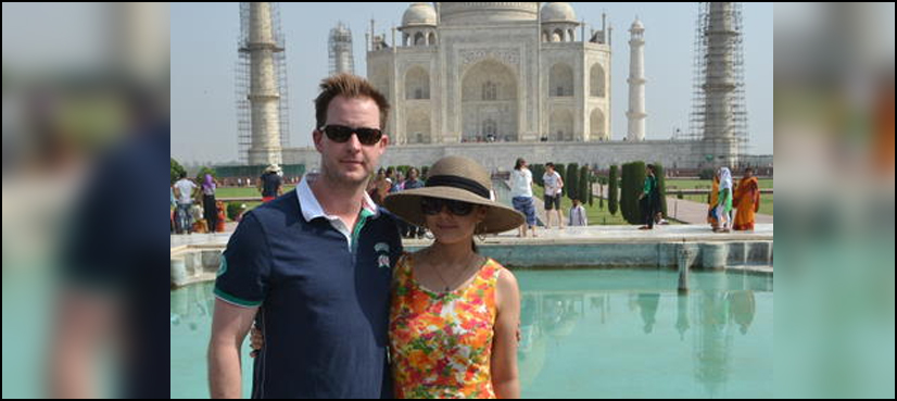 Preity Zinta visits Taj Mahal with husband
