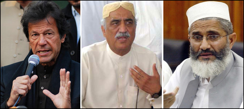 Siraj calls on Khursheed Shah, Imran Khan