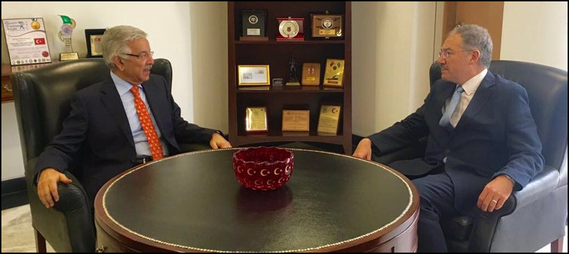 Turkish, German envoys call on Defence Minister Khawaja Asif