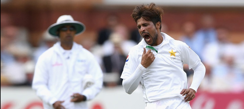 Amir snares Cook for first wicket after dramatic Test return