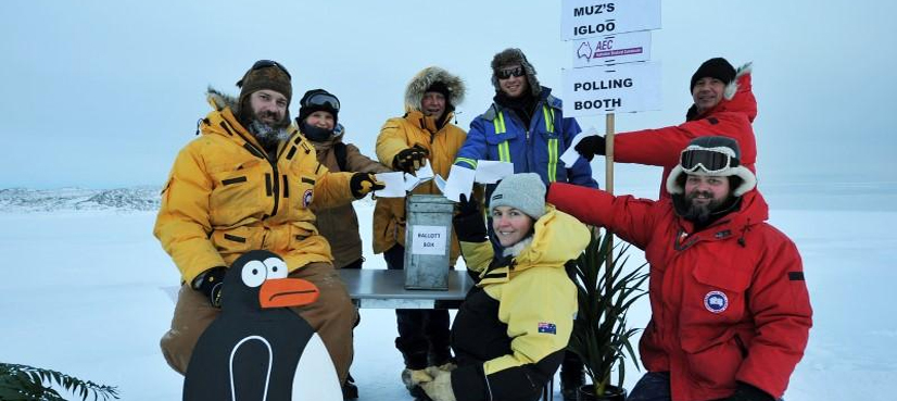 An igloo with a view ... Australians go to the polls in Antarctica