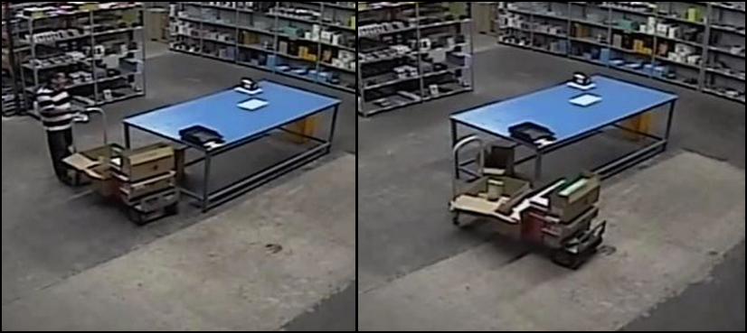 VIDEO: ‘Possessed’ loading trolley move on its own in warehouse