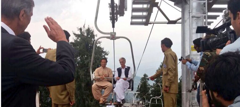 KP govt inaugurates chairlift in Malam Jabba ski resort