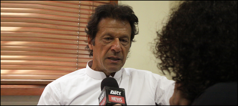 Imran visits ARY office, praises channel for voicing against terrorism