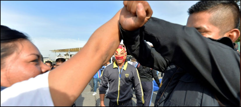 Mexico's masked wrestling heroes train police