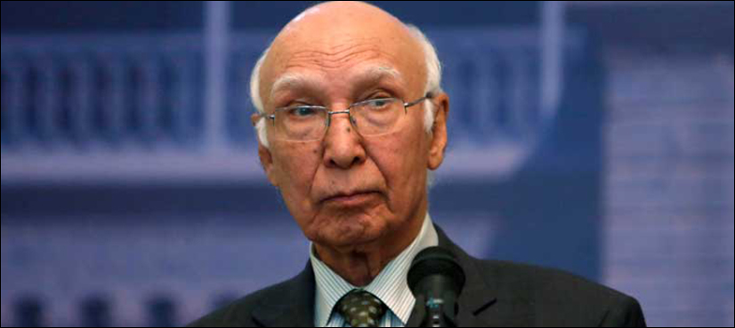 Pakistan calls on Afghanistan to eliminate terror safe havens: Aziz