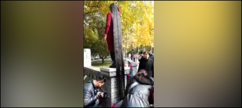VIDEO: This Chinese woman hasn't cut her hair for 18 years