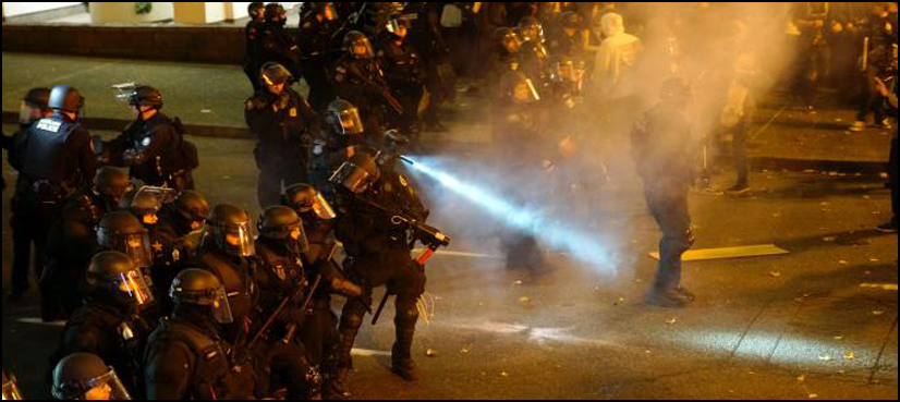 Anti-Trump protesters gather for third night, one shot in Portland