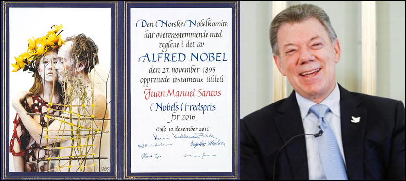 Colombian president receives Nobel Peace Prize