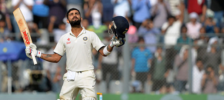 Kohli smashes century as India lead England
