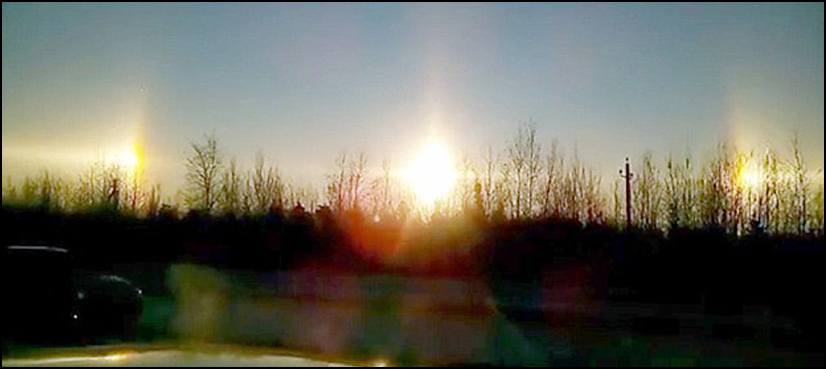 VIDEO: Locals stunned as ‘three suns’ appear over Russian city