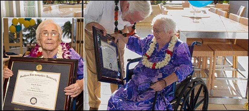 94-year old graduates with 4.0 GPA