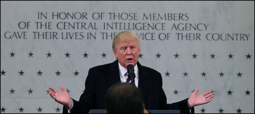 Denying feud over Russia hacking, Trump vows support to CIA