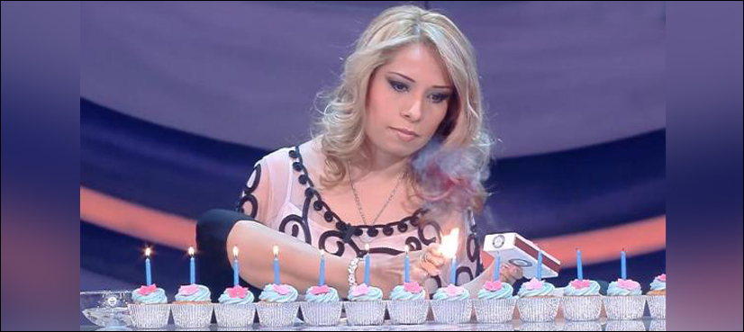 VIDEO: Woman without arms breaks world record for lighting most candles with feet