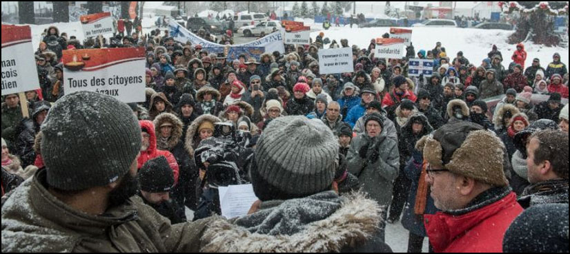 Hundreds march in Quebec in tribute to mosque shooting victims