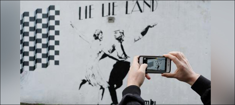 UK artist mocks Trump in hilarious ‘Lie Lie Land’ street art