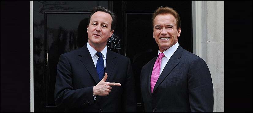 WATCH: 'I'll be back,' ex-UK PM Cameron jokes with Schwarzenegger