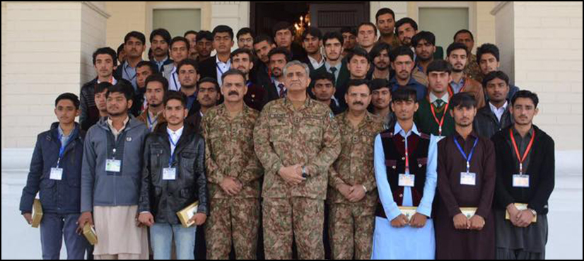 Army chief meets students from remote areas