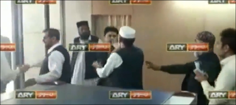 PTI's Murad Saeed, PML-N lawmaker scuffle outside NA