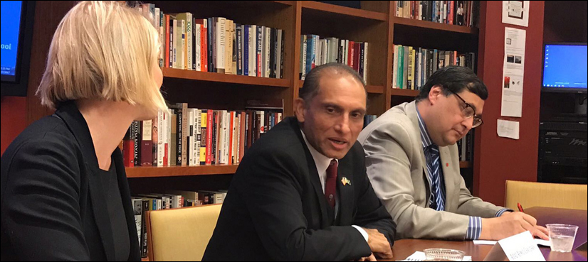 Aizaz Chaudhry speaks on Pakistan-US relations at Harvard Kennedy School