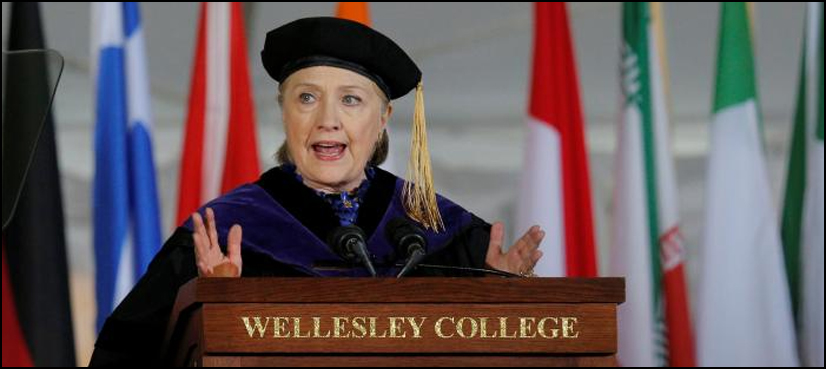 Clinton delivers stinging attack on Trump at graduation speech
