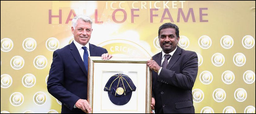 Sri Lanka's Muralitharan formally inducted into ICC Cricket Hall of Fame