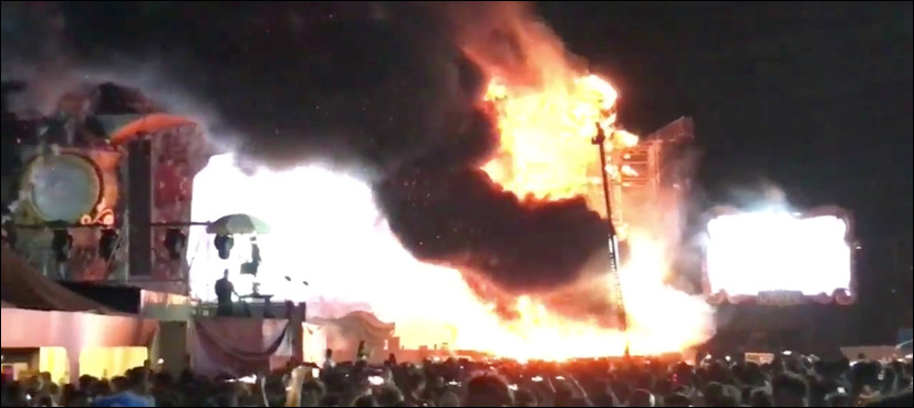 Huge fire at Spain music festival prompts exodus