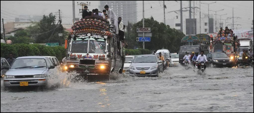 What are the reasons behind sudden and increased rainfall in Karachi?