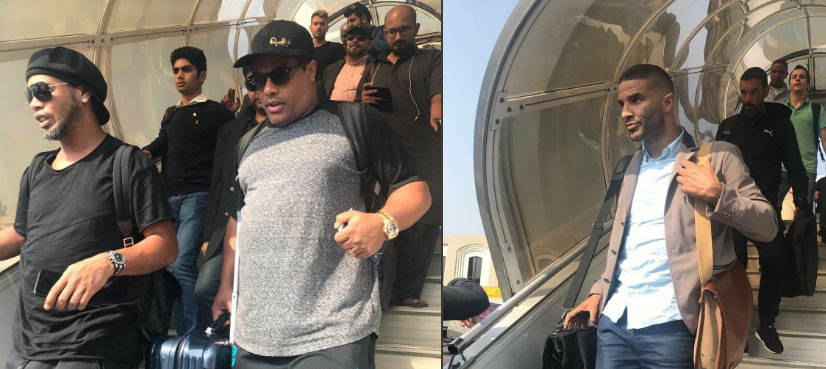 Football star Ronaldinho and others arrive in Pakistan