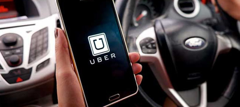 Uber bus just around the corner