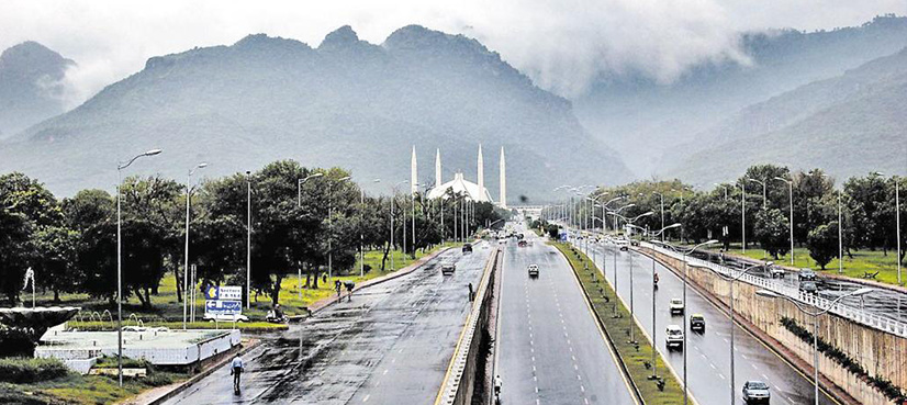Met Office forecast rainfall in Islamabad, Potohar region