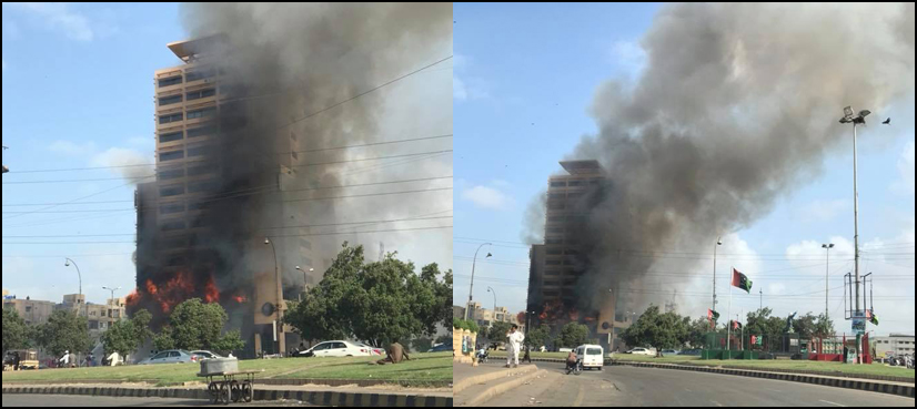 Huge fire erupts at Karachi's upscale restaurant
