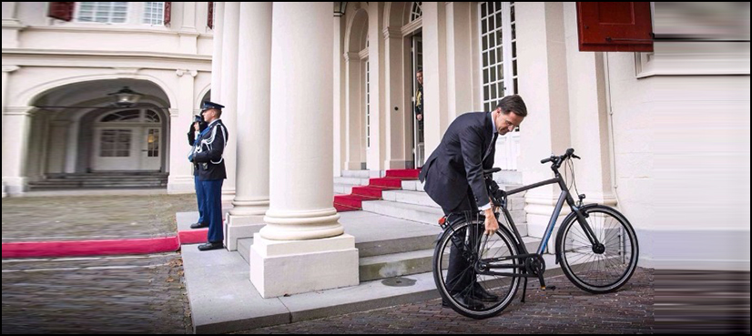 Viral picture: Netherlands prime minister rides bicycle to meet the King