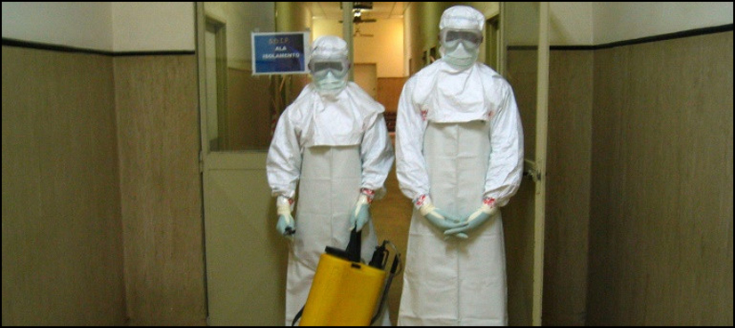 Health workers being vaccinated against Ebola