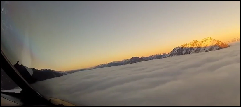 Cockpit video shows what pilots really see when they're landing a plane in clouds