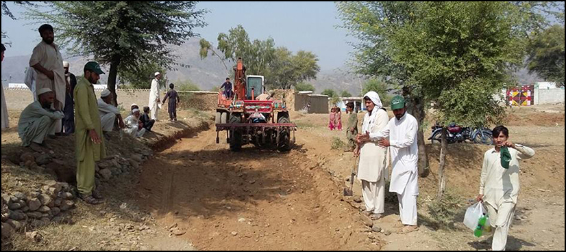 Residents of this town in Fata construct road on their own