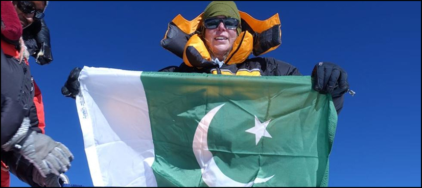 British-American mountaineer Vanessa O'Brien visits Pakistan embassy