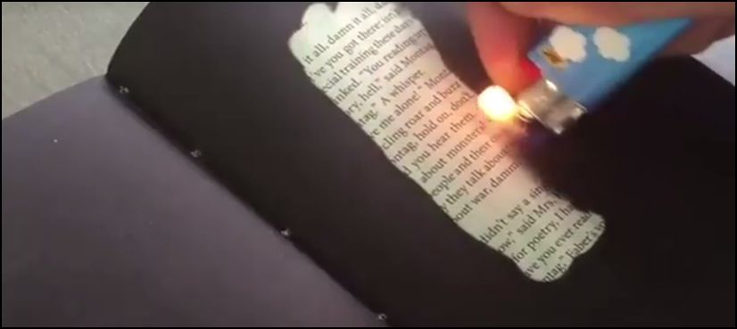VIDEO: This book can only be read if you burn it