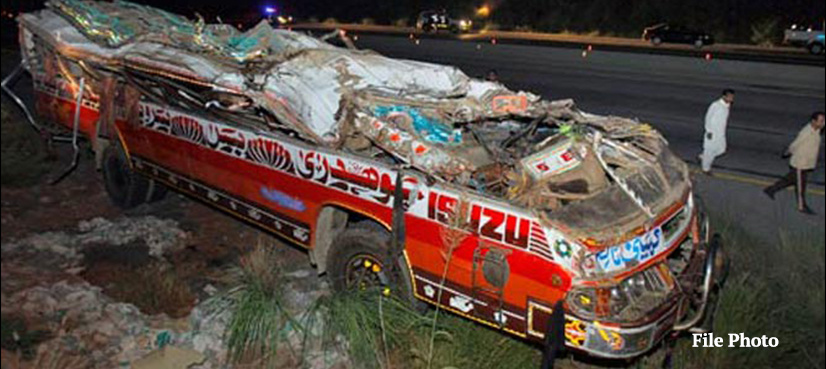 27 killed, 48 injured as bus falls off bridge in Chakwal