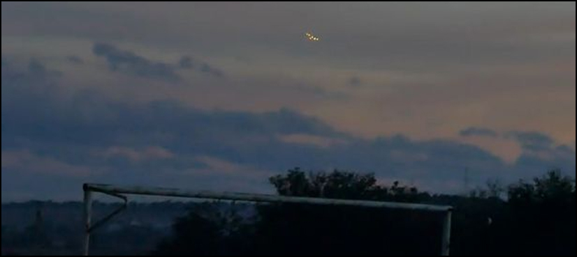 WATCH: Eerie lights flying in formation raise UFO fears