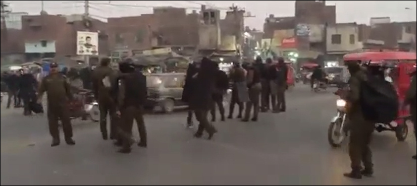 Protestors surround Rana Sanaullah's residence in Faisalabad