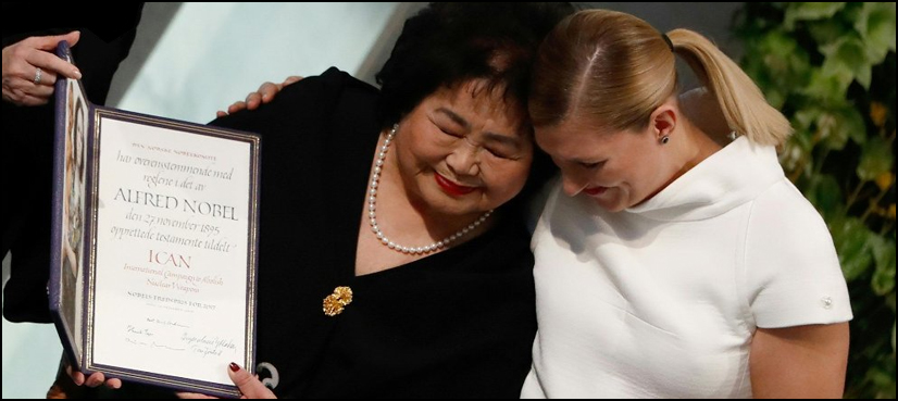 Nobel-winning Hiroshima survivor laments nuclear 'insanity'