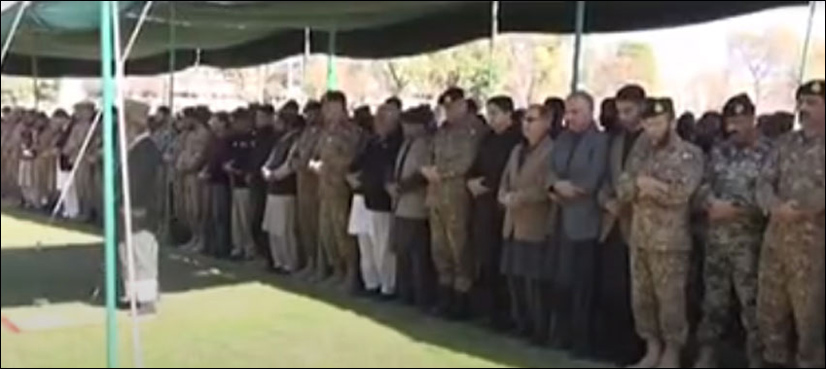 COAS, KP CM, governor attend funeral prayer of martyred soldiers