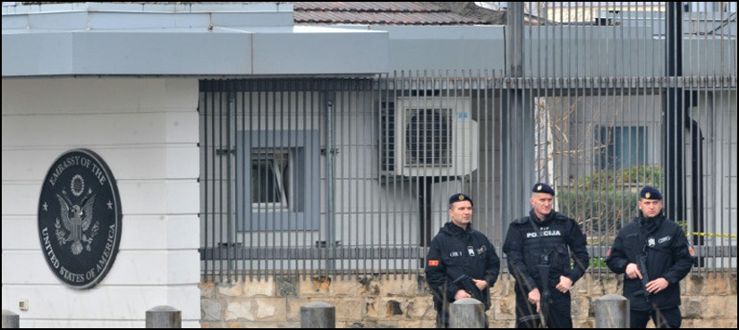 Explosive device thrown into US embassy compound in Montenegro