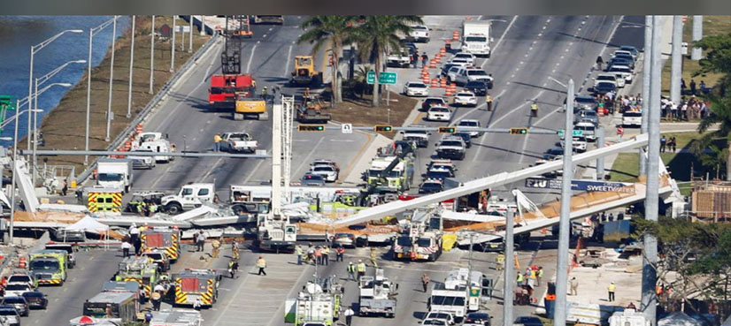 Florida foot bridge collapse leaves four people dead