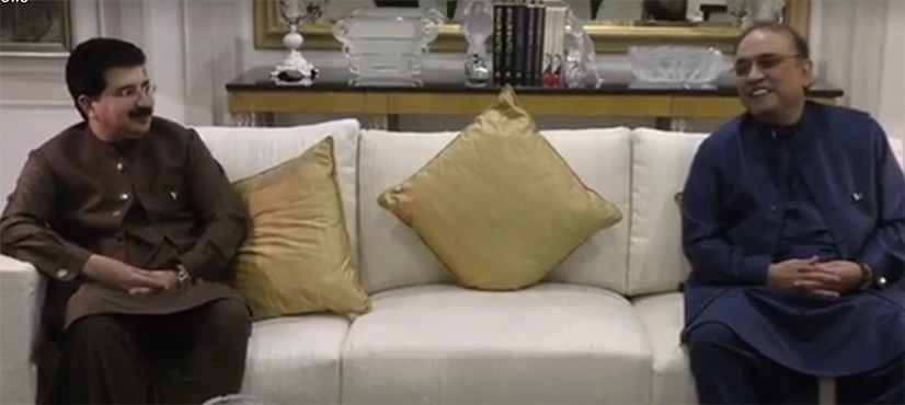 Senate chairman meets Zardari, thanks PPP for support