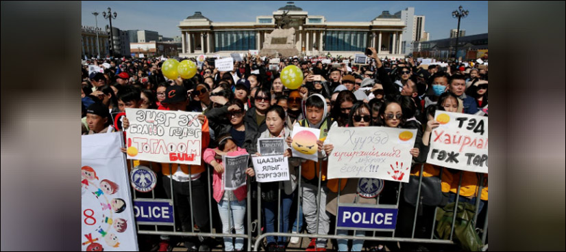 Mongolians protest to demand greater action against child abuse